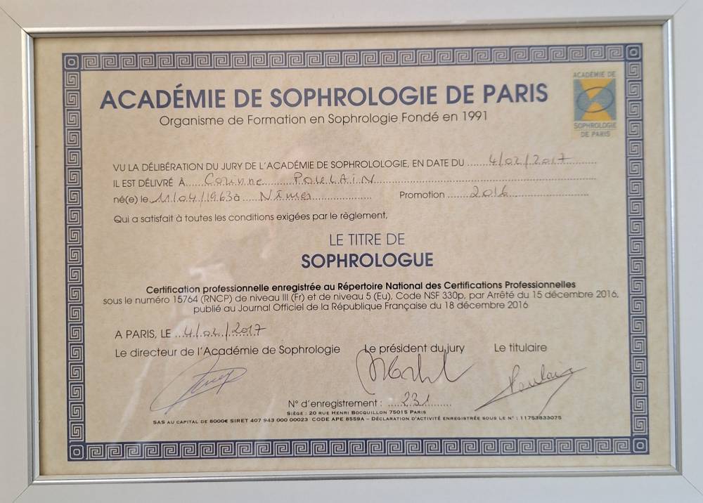 titre de sophrologue